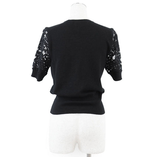 DOLCE&GABBANA knit 65% cashmere, 30% cotton black Women 40 Used Authentic