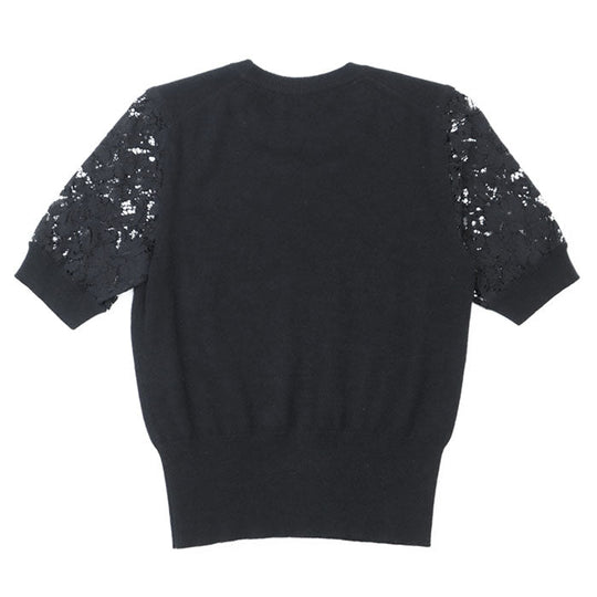 DOLCE&GABBANA knit 65% cashmere, 30% cotton black Women 40 Used Authentic