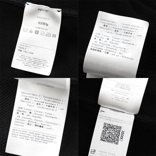 Valentino sweat SV3MF04Y5A8 Cotton nylon black L