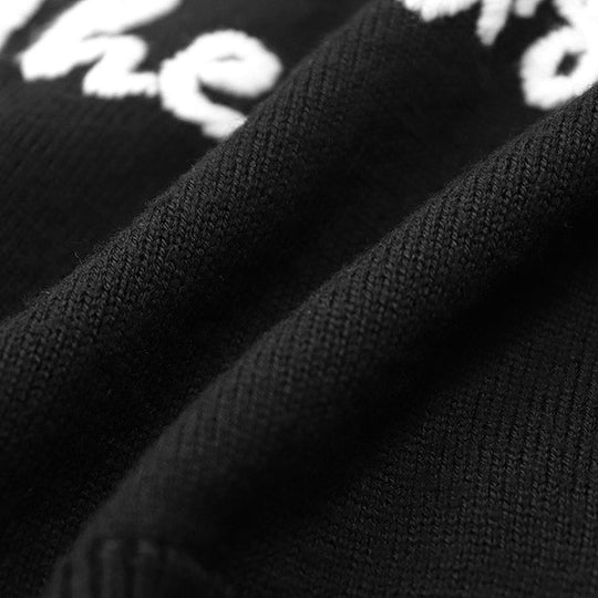 DOLCE&GABBANA knit 100% wool Black, White mens 50 Used Authentic