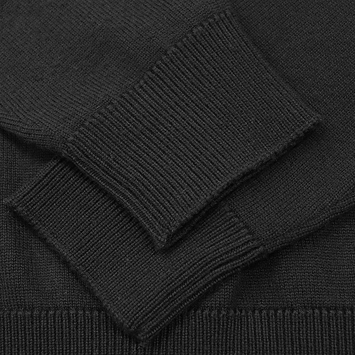 DOLCE&GABBANA knit 100% wool Black, White mens 50 Used Authentic