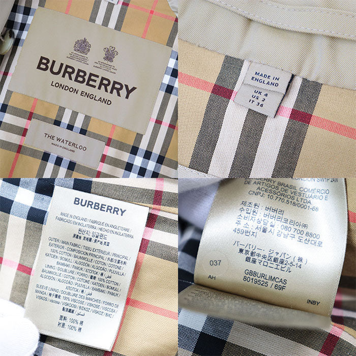 BURBERRY LONDON coat 8019525 cotton beige 36