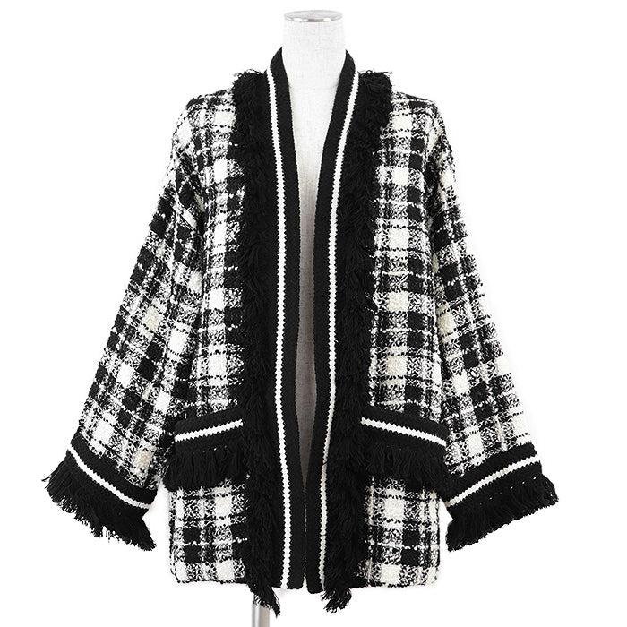 GUCCI Other outerwear 643297 ZADJS 98% wool, 2% nylon Ivory, Black Women 36 Used Authentic