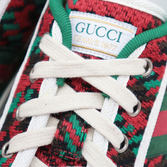GUCCI sneakers Wool, Rubber 100% multicolor 351 9807H 8402 mens 9+ Used Authentic