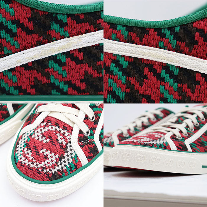 GUCCI sneakers Wool, Rubber 100% multicolor 351 9807H 8402 mens 9+ Used Authentic