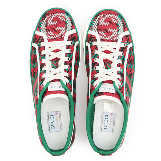 GUCCI sneakers Wool, Rubber 100% multicolor 351 9807H 8402 mens 9+ Used Authentic