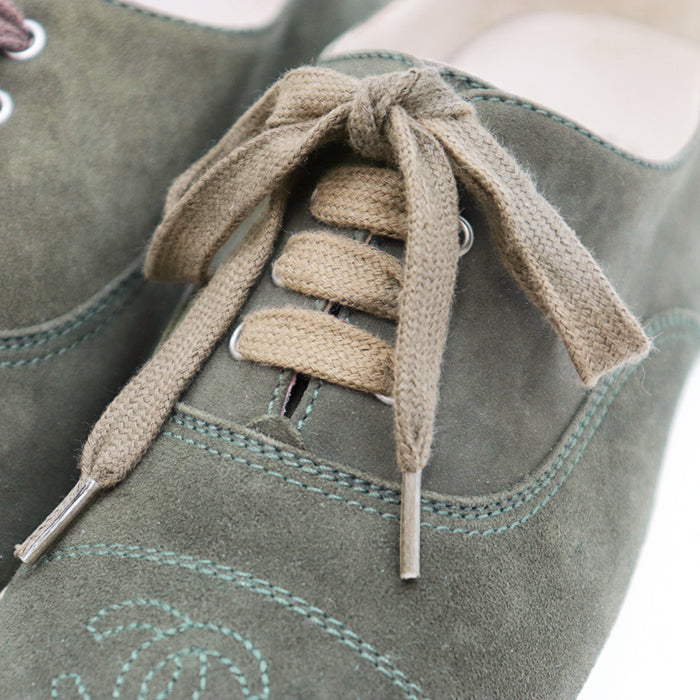 CHANEL sneakers leather olive Women 37 Used Authentic