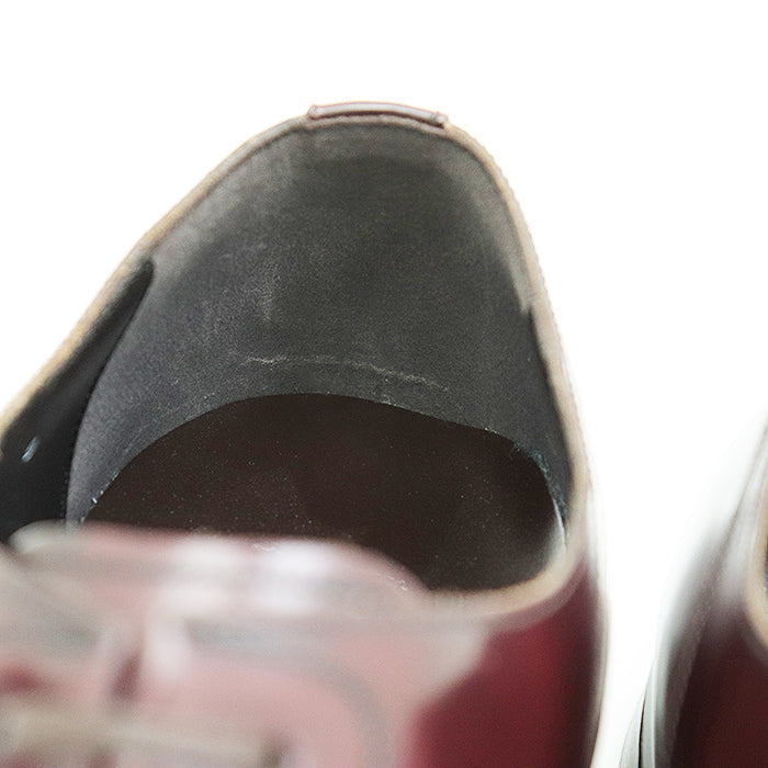 DOLCE&GABBANA Dress shoes CA5847 Patent leather Burgundy Plane toe Oxford shoes mens 8 Used Authentic