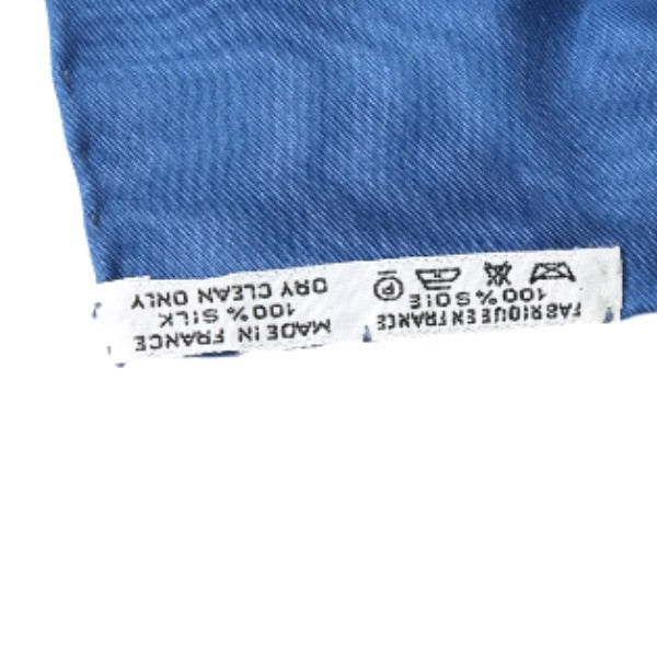 HERMES scarf silk blue 100% silk BRIDES de GALA Carre90 Women Used Authentic