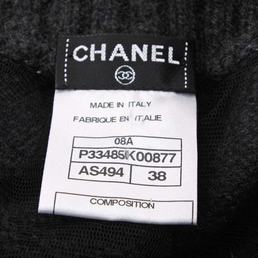 CHANEL skirt P33485K00877 cashmere gray Women 38 Used Authentic
