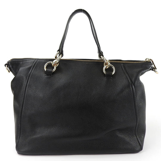 COACH Handbag F34508 leather black Women Used Authentic