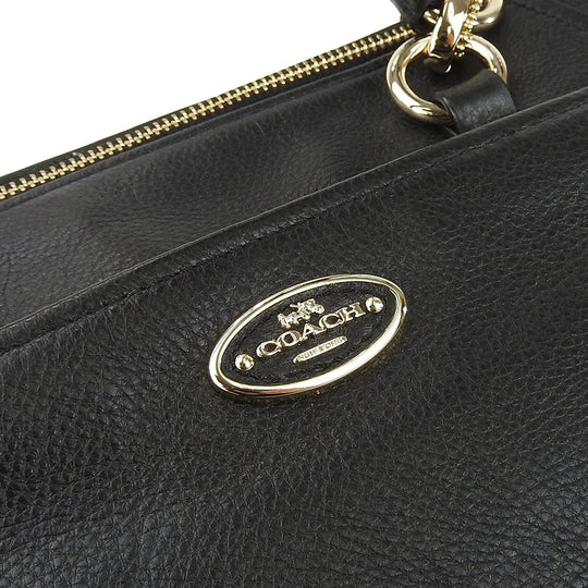 COACH Handbag F34508 leather black Women Used Authentic