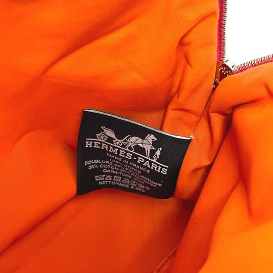 HERMES Pouch canvas pink accessory case Bored pouch 20