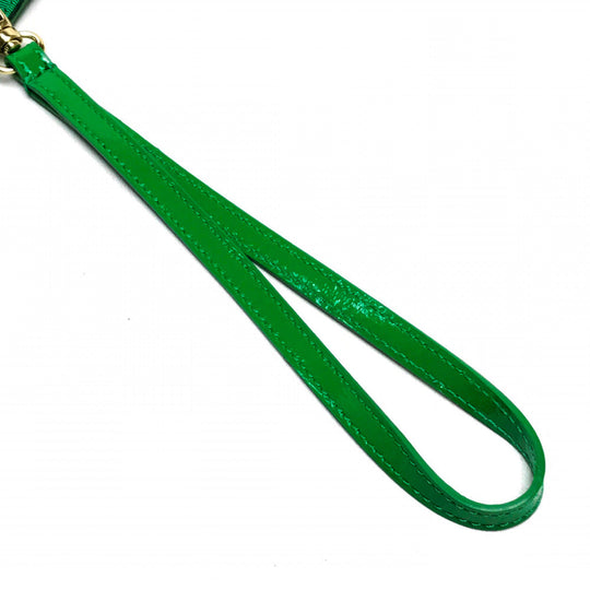 VALENTINO Clutch bag Patent leather green Red Valentino enamel Women Used Authentic