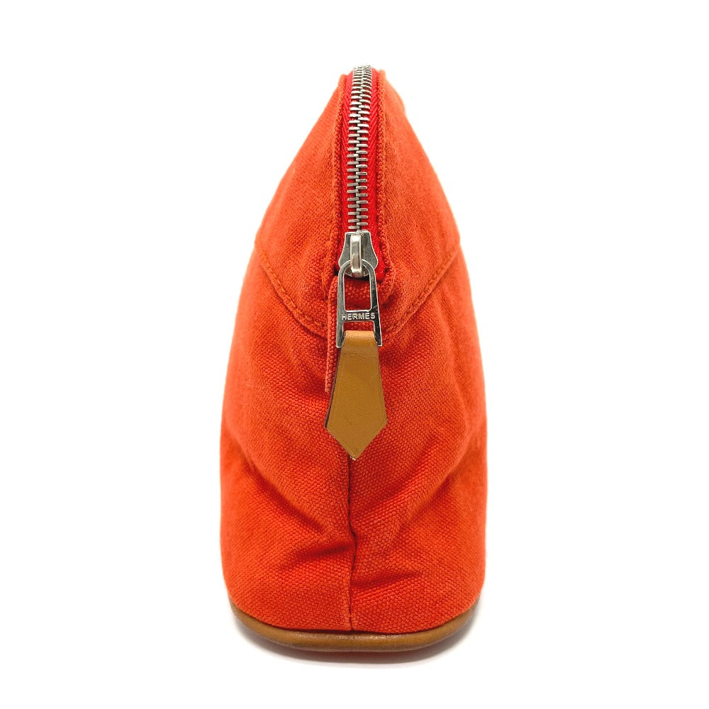 HERMES Pouch cotton Orange Bored pouch