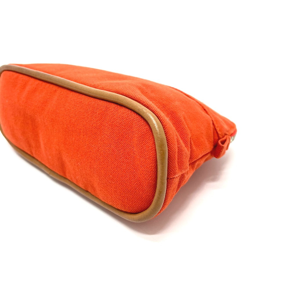 HERMES Pouch cotton Orange Bored pouch