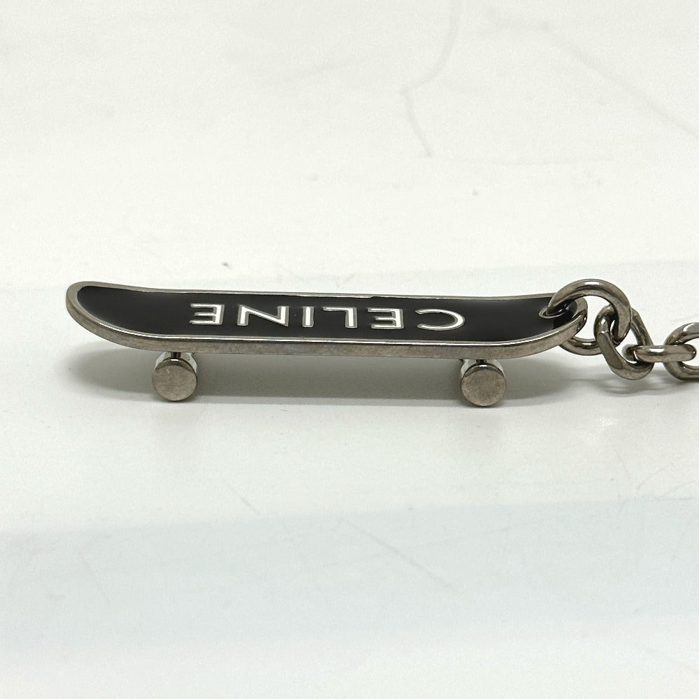 CELINE key ring metal black skateboard mens Used Authentic