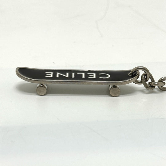 CELINE key ring metal black skateboard mens Used Authentic