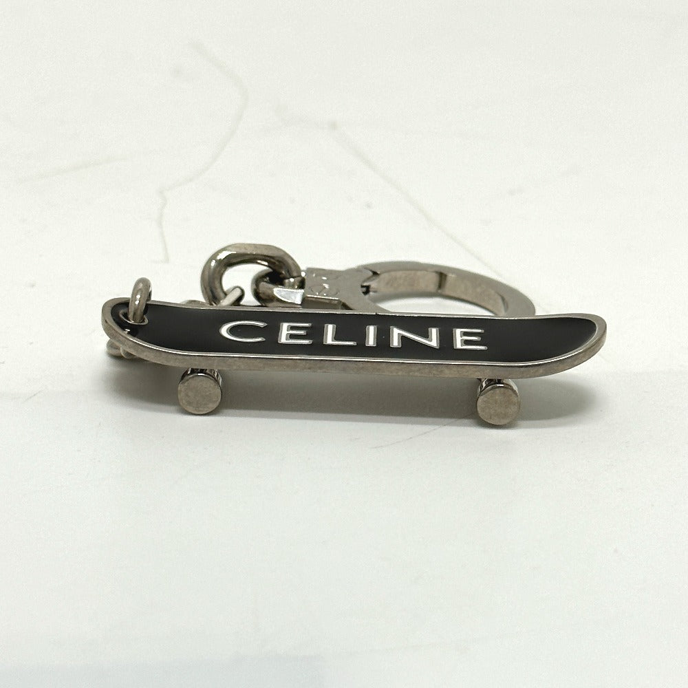 CELINE key ring metal black skateboard mens Used Authentic