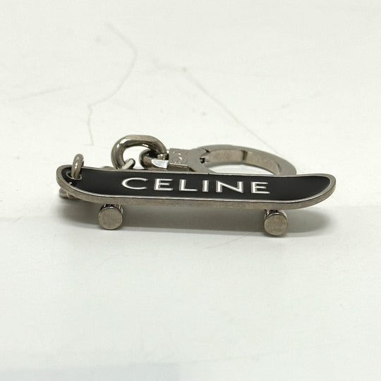 CELINE key ring metal black skateboard mens Used Authentic
