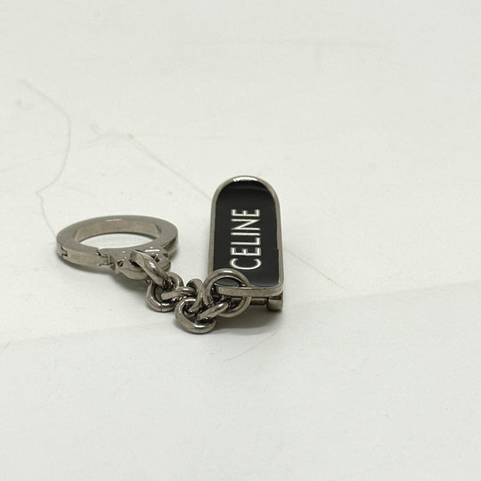 CELINE key ring metal black skateboard mens Used Authentic