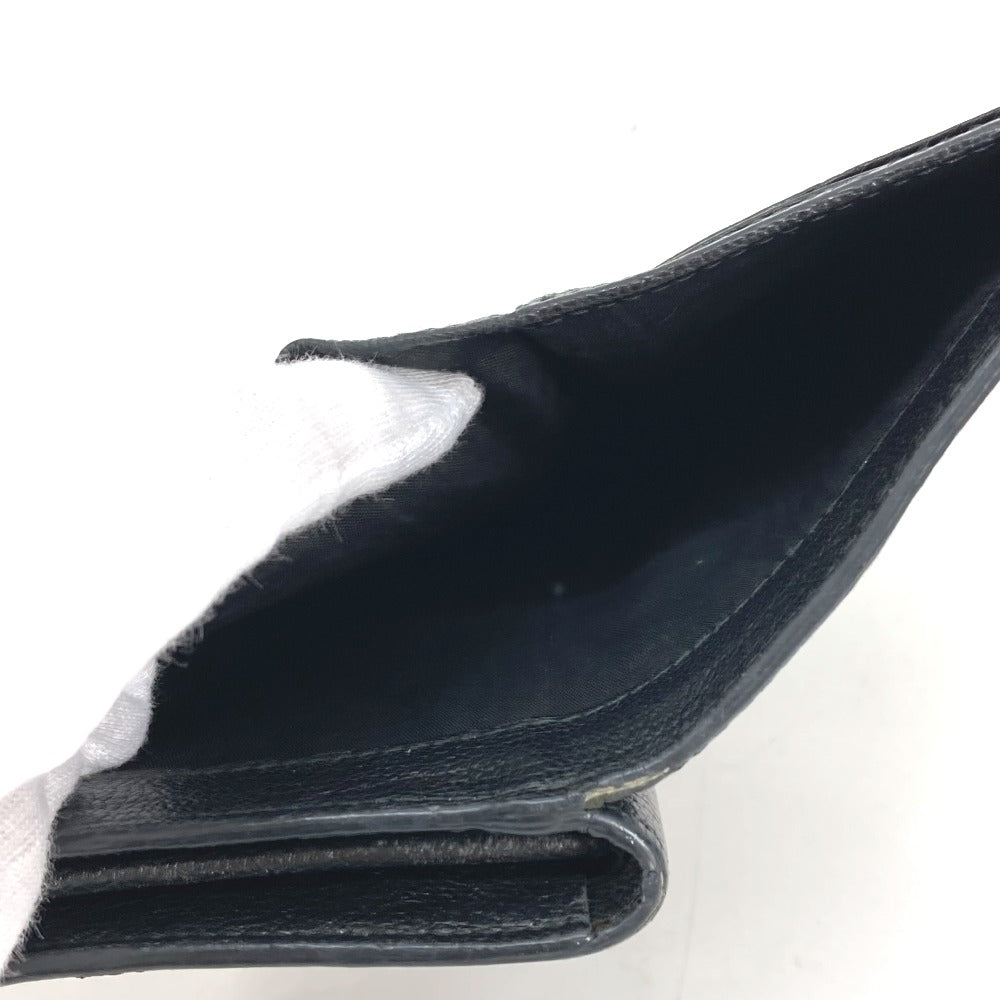 MIUMIU Trifold wallet 5ML014 leather black By color logo Women Used Authentic