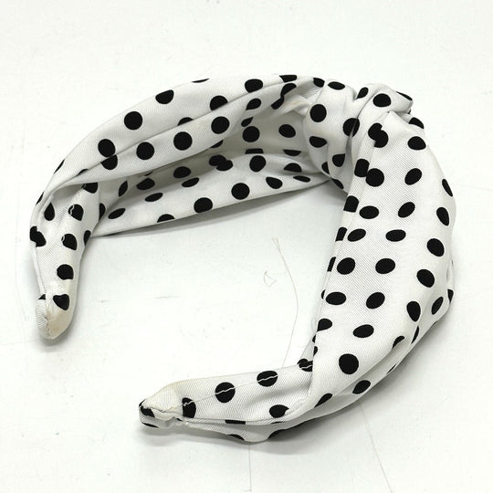 MIUMIU hair accessory 5IH032 Nylon white hair accessory Dot Pattern Polka dot Women Used Authentic