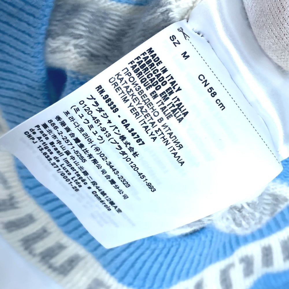 MIUMIU Knit hat 5HC260 Wool, Cashmere blue beanie hat knit hat knit cap logo Women Used Authentic