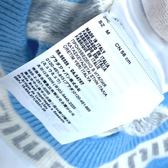 MIUMIU Knit hat 5HC260 Wool, Cashmere blue beanie hat knit hat knit cap logo Women Used Authentic