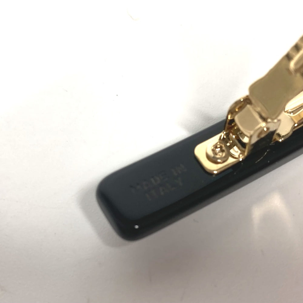MIUMIU Valletta plastic black logo Women Used Authentic