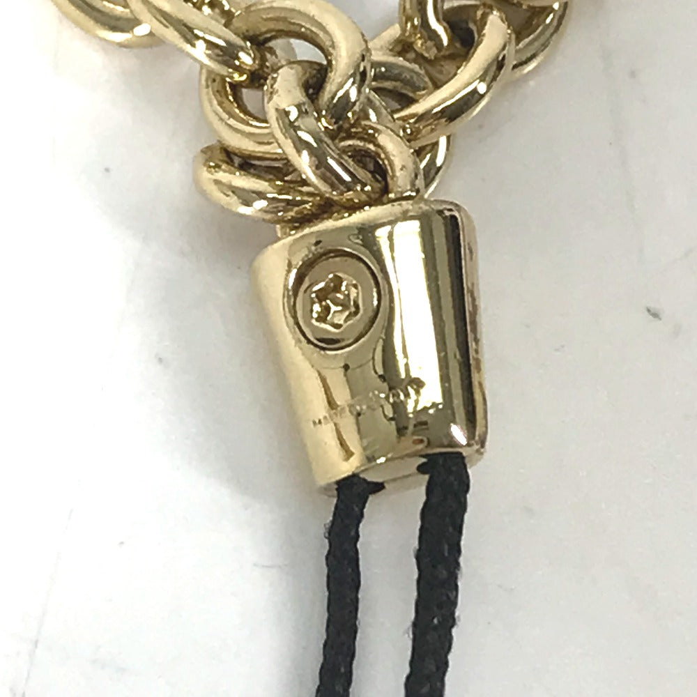MIUMIU strap 5ZT044 metal gold logo rhinestone strap Women Used Authentic