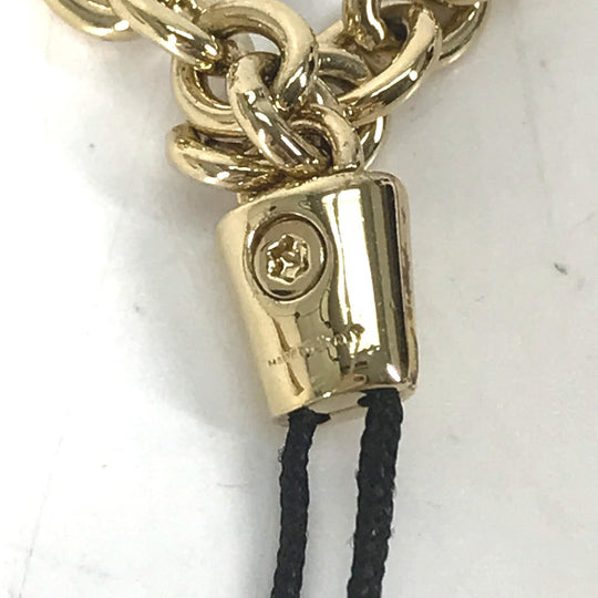 MIUMIU strap 5ZT044 metal gold logo rhinestone strap Women Used Authentic