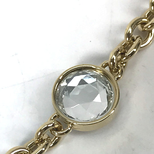 MIUMIU strap 5ZT044 metal gold logo rhinestone strap Women Used Authentic