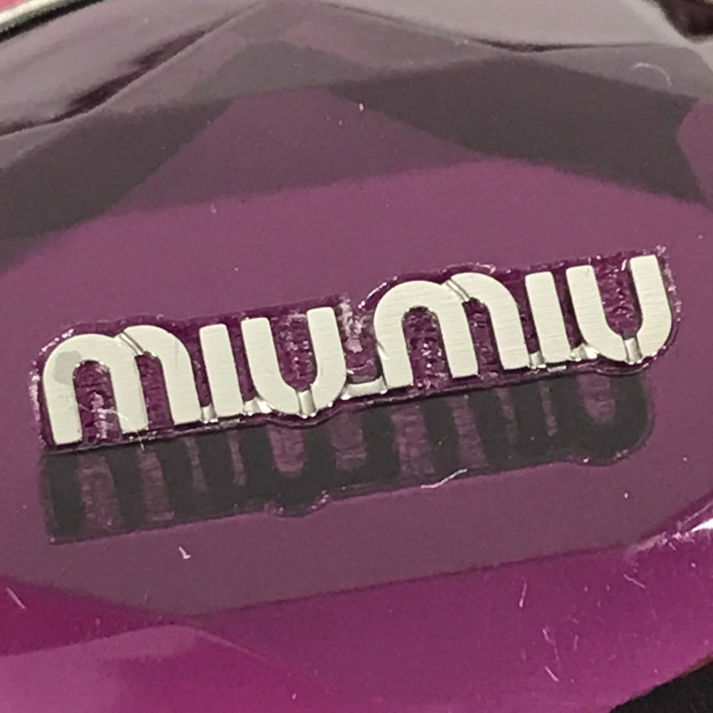MIUMIU Necklace metal purple Accessories Bijoux Women Used Authentic
