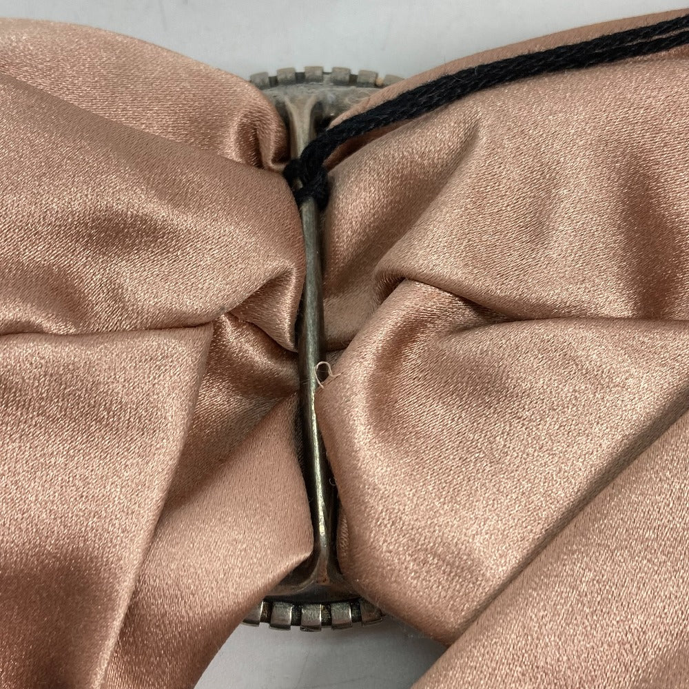 MIUMIU hair accessory Viscose, Silk pink Bijou rhinestone Women Used Authentic