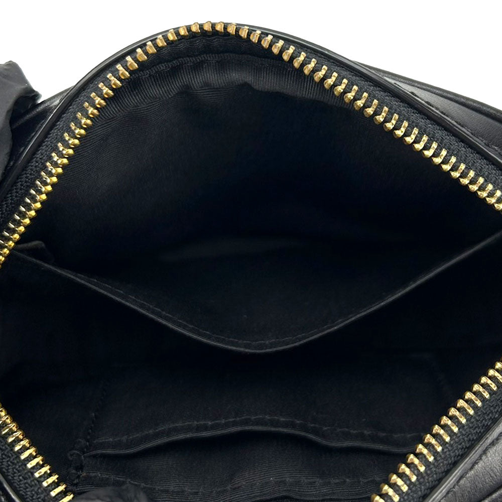 COACH Waist bag F38678 leather black Women Used Authentic