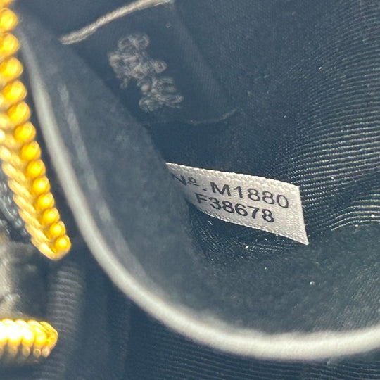 COACH Waist bag F38678 leather black Women Used Authentic