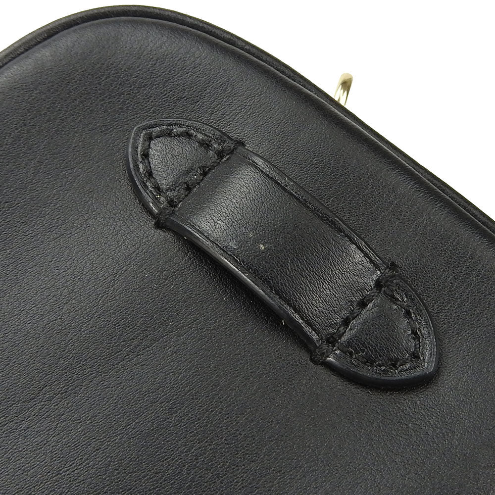 COACH Waist bag F38678 leather black Women Used Authentic