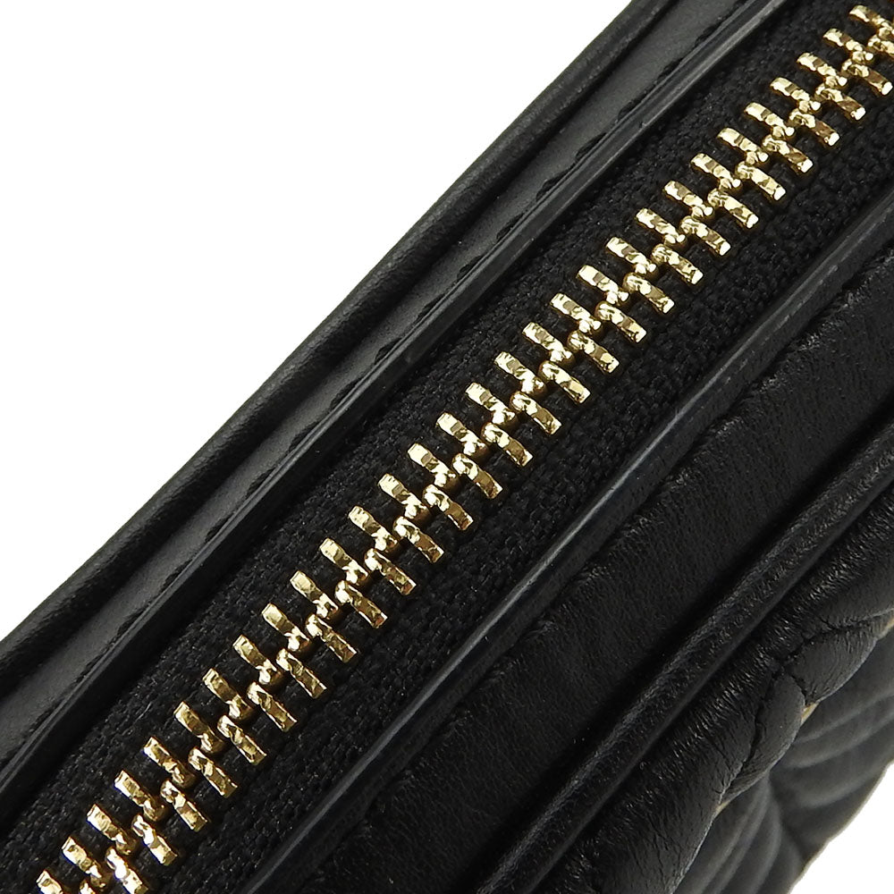 COACH Waist bag F38678 leather black Women Used Authentic