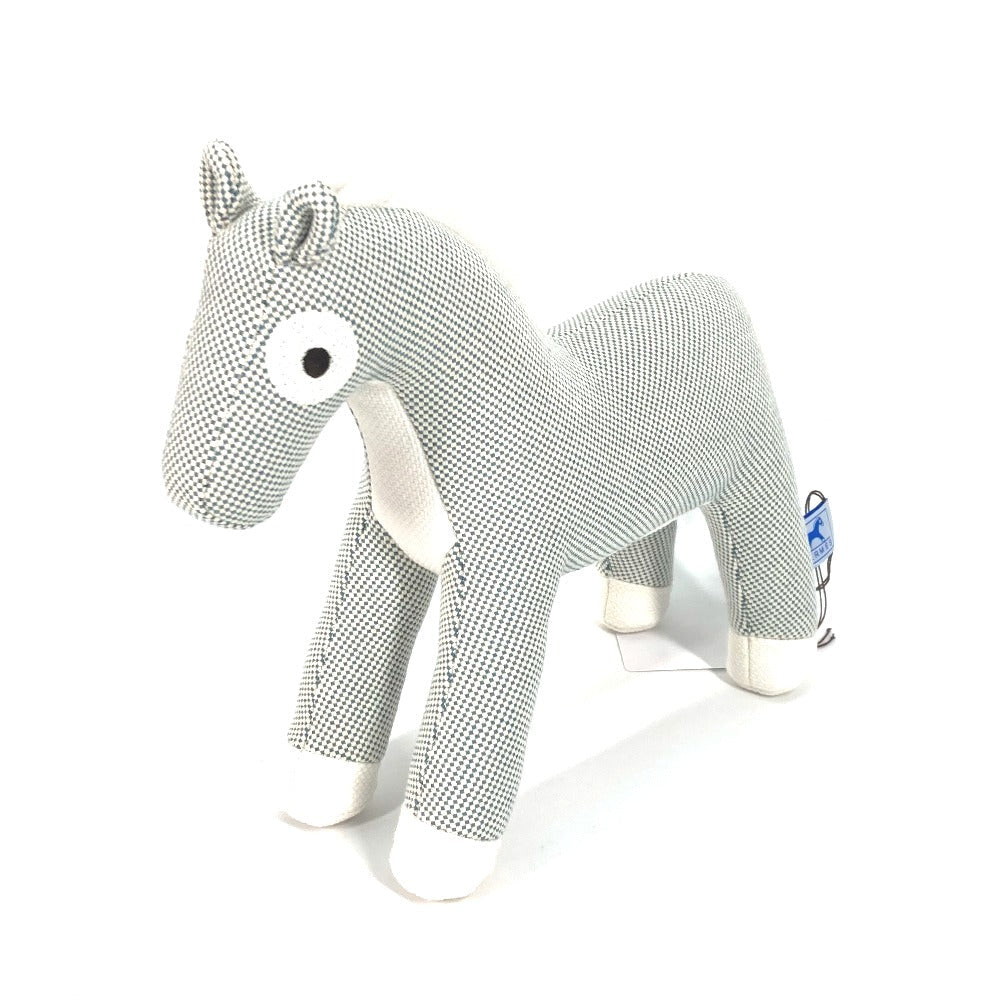 HERMES Plush Doll cotton blue horse cheval Cheval Honore Epoppe Horse Kids Used Authentic