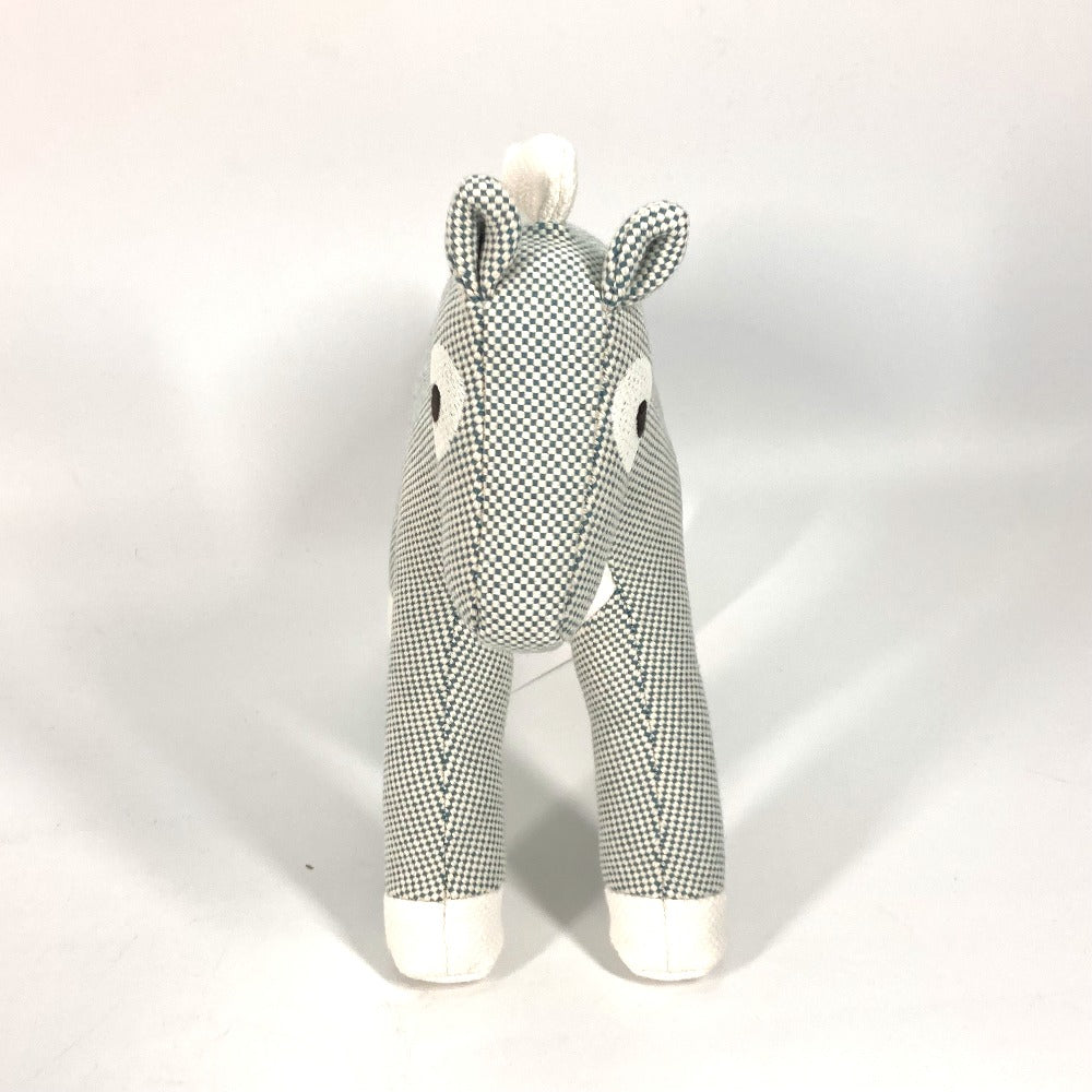 HERMES Plush Doll cotton blue horse cheval Cheval Honore Epoppe Horse Kids Used Authentic