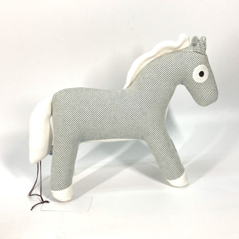 HERMES Plush Doll cotton blue horse cheval Cheval Honore Epoppe Horse Kids Used Authentic
