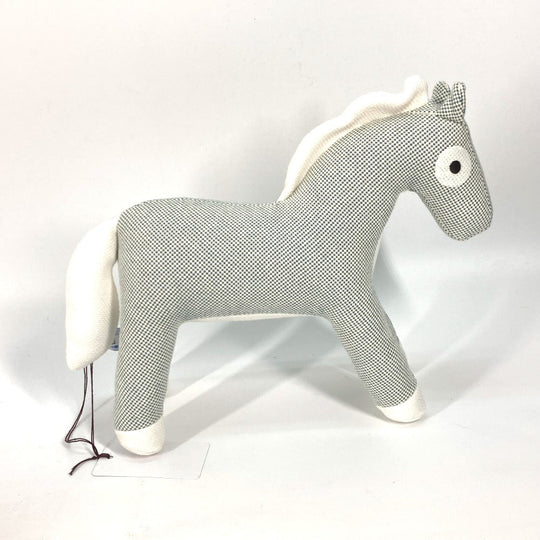 HERMES Plush Doll cotton blue horse cheval Cheval Honore Epoppe Horse Kids Used Authentic