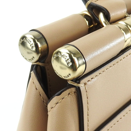 COACH Handbag 31918 leather beige Women Used Authentic