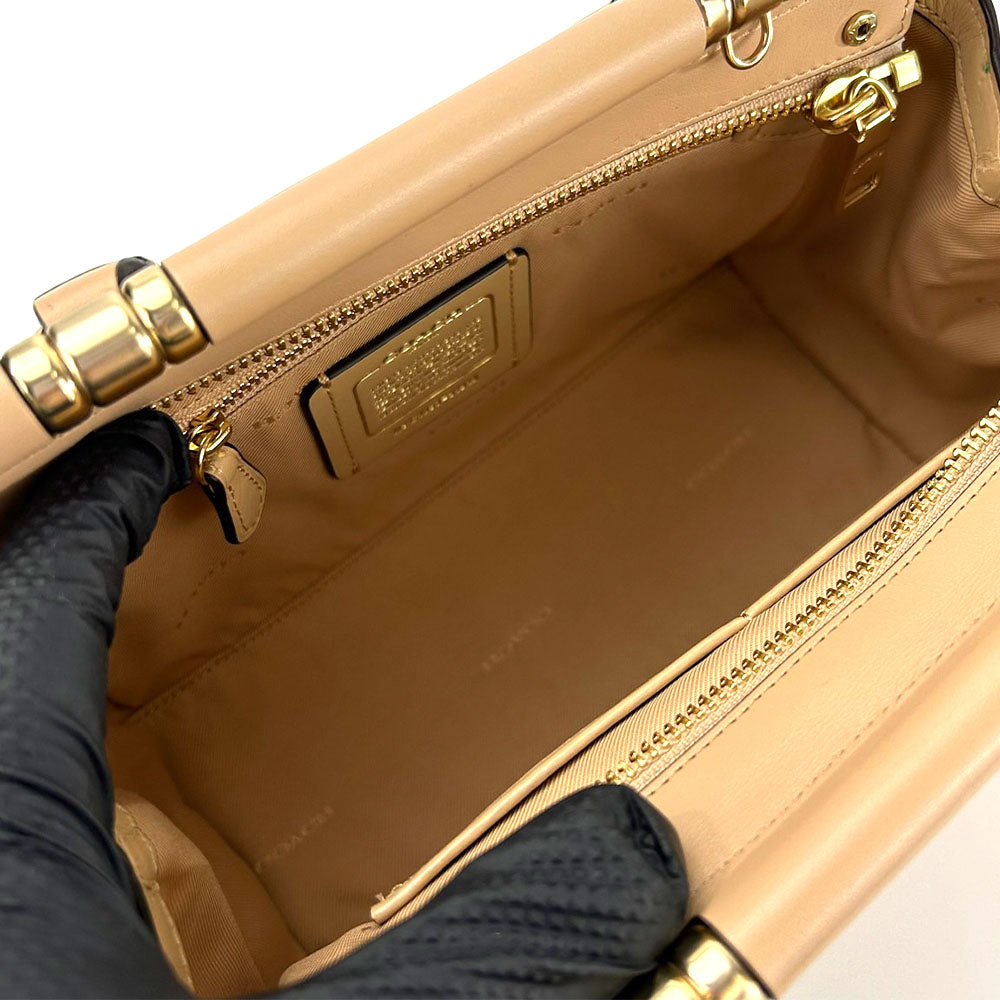 COACH Handbag 31918 leather beige Women Used Authentic