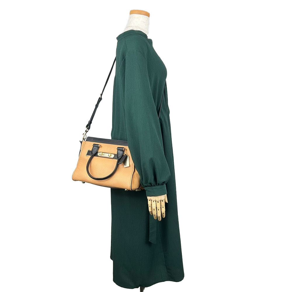 COACH Handbag 26949 Leather, Suede black Women Used Authentic