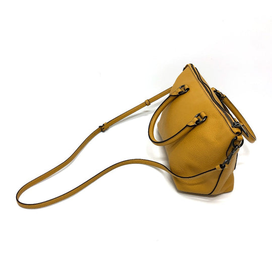 COACH Handbag F31466 leather yellow Mini Emma Satchel Women Used Authentic