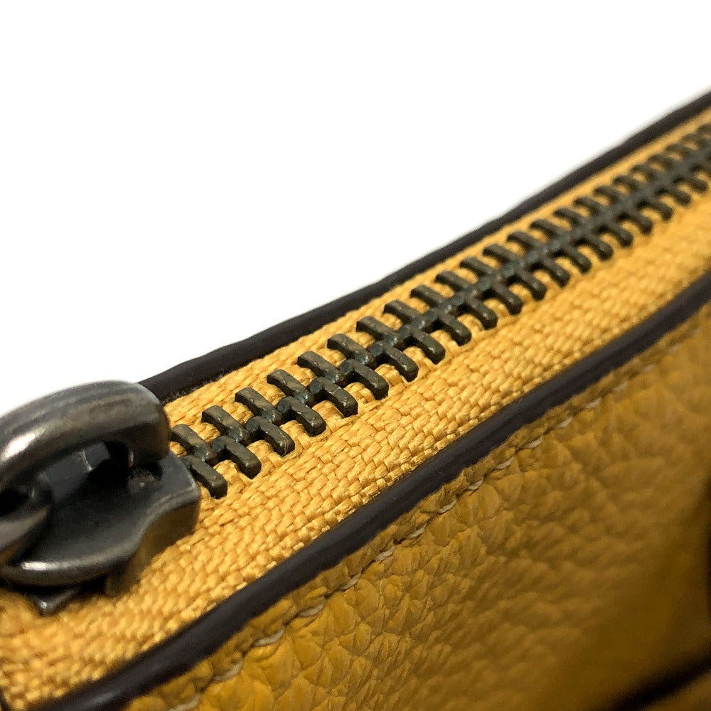 COACH Handbag F31466 leather yellow Mini Emma Satchel Women Used Authentic