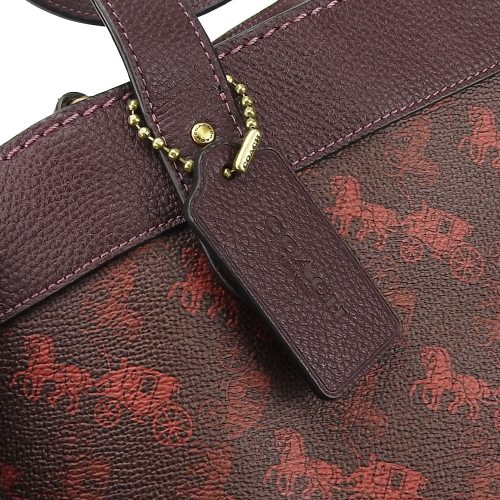 COACH Tote Bag 89143 Coated canvas, Leather, Canvas Brown Hose & carriage Women Used Authentic