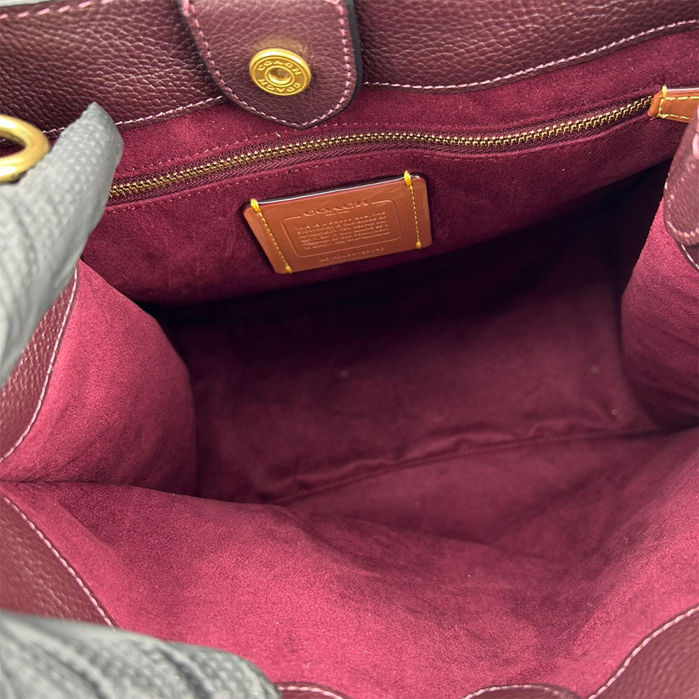 COACH Tote Bag 89143 Coated canvas, Leather, Canvas Brown Hose & carriage Women Used Authentic